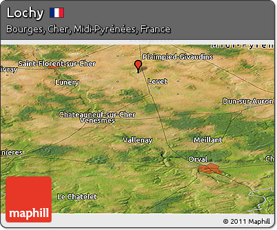 Satellite Panoramic Map of Lochy