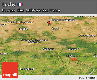 Satellite Panoramic Map of Lochy