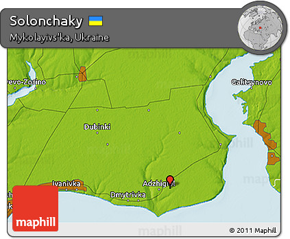 Physical 3D Map of Solonchaky
