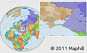 Political Location Map of Yalta