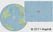 Savanna Style Location Map of the area around 46° 51' 18" N, 37° 19' 30" W, hill shading
