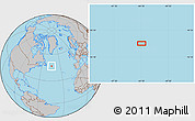 Gray Location Map of the area around 46° 51' 18" N, 44° 7' 30" W