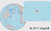 Gray Location Map of the area around 46° 51' 18" N, 45° 49' 30" W