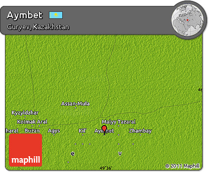 Physical Map of Aymbet