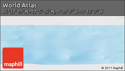 Physical Panoramic Map of the Area around 46° 51' 18" N, 4° 10' 30" W