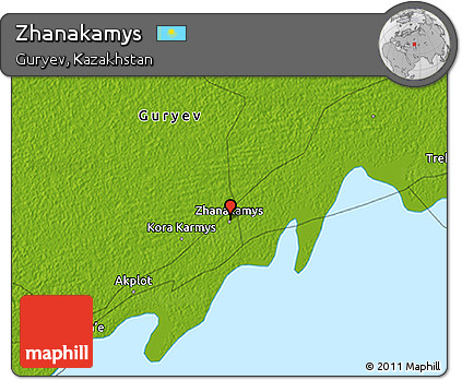 Physical 3D Map of Zhanakamys
