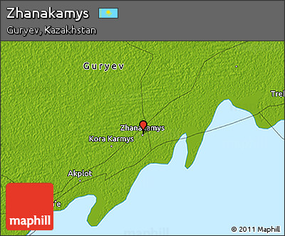 Physical 3D Map of Zhanakamys