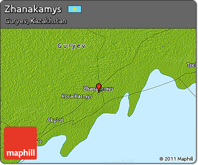 Physical 3D Map of Zhanakamys