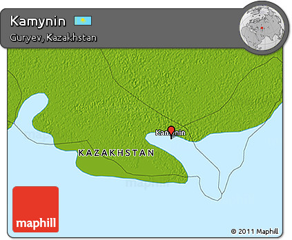 Physical 3D Map of Kamynin