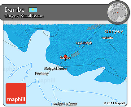 Political 3D Map of Damba