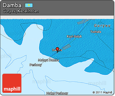 Political 3D Map of Damba