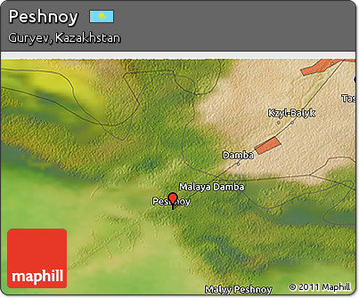 Satellite 3D Map of Peshnoy