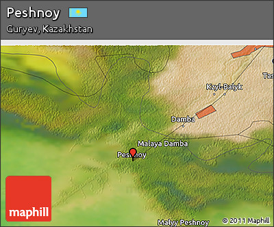 Satellite 3D Map of Peshnoy