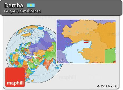 Political Location Map of Damba