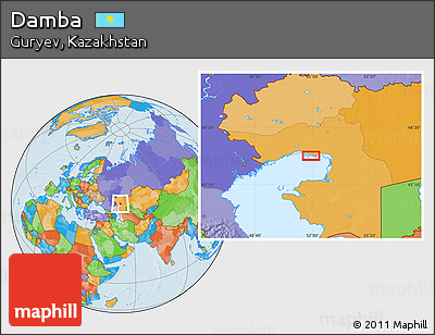 Political Location Map of Damba