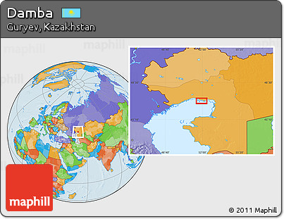 Political Location Map of Damba