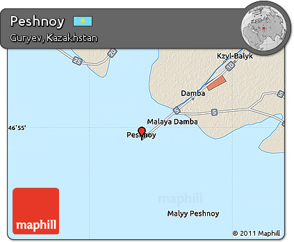 Shaded Relief Map of Peshnoy