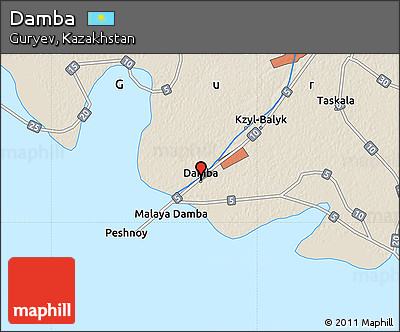 Shaded Relief Map of Damba