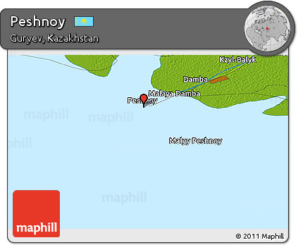 Physical Panoramic Map of Peshnoy