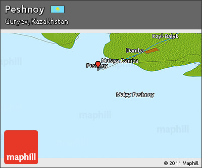 Physical Panoramic Map of Peshnoy