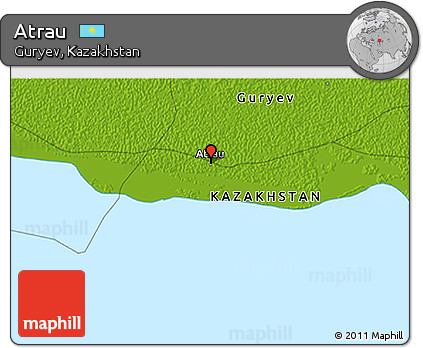Physical 3D Map of Atrau