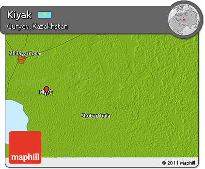 Physical 3D Map of Kiyak
