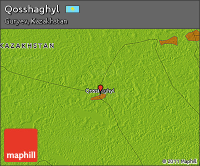 Physical 3D Map of Qosshaghyl