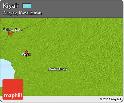 Physical 3D Map of Kiyak