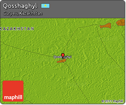 Physical 3D Map of Qosshaghyl