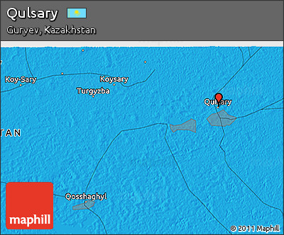 Political 3D Map of Qulsary