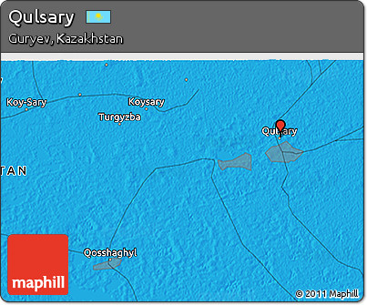 Political 3D Map of Qulsary