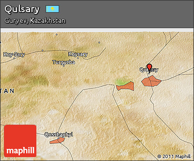 Satellite 3D Map of Qulsary