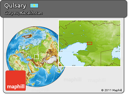 Physical Location Map of Qulsary