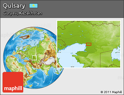 Physical Location Map of Qulsary