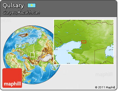 Physical Location Map of Qulsary