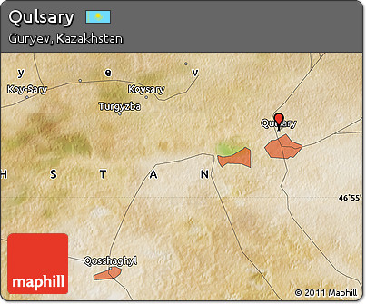 Satellite Map of Qulsary
