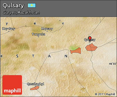 Satellite Map of Qulsary