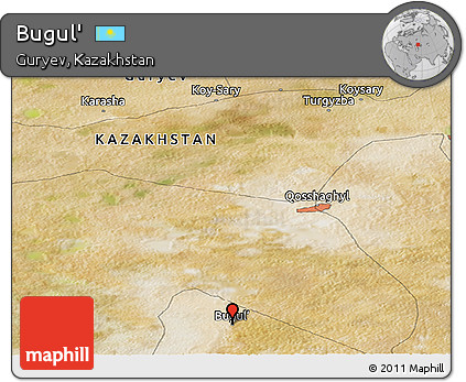 Satellite Panoramic Map of Bugul'