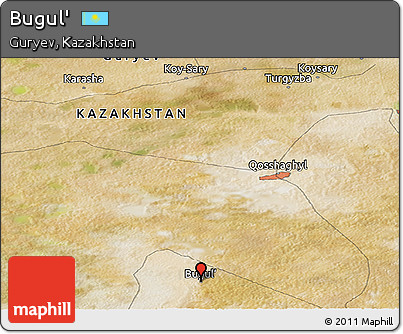 Satellite Panoramic Map of Bugul'