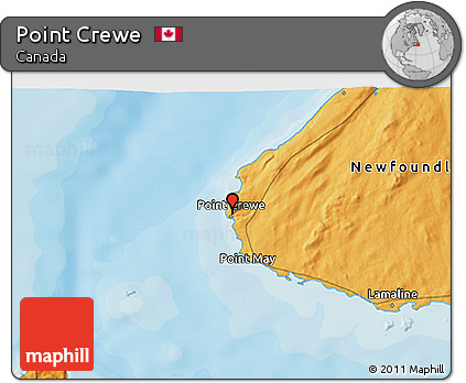 Political 3D Map of Point Crewe