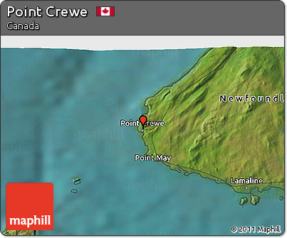 Satellite 3D Map of Point Crewe