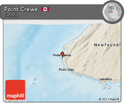 Shaded Relief 3D Map of Point Crewe