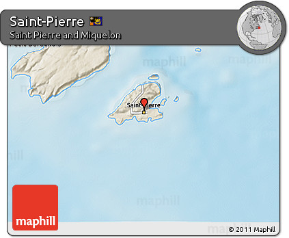 Shaded Relief 3D Map of Saint-Pierre