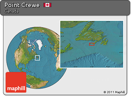 Satellite Location Map of Point Crewe