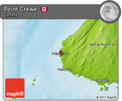 Physical Map of Point Crewe