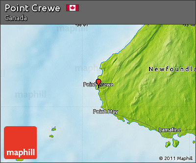 Physical Map of Point Crewe