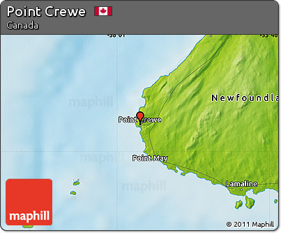 Physical Map of Point Crewe