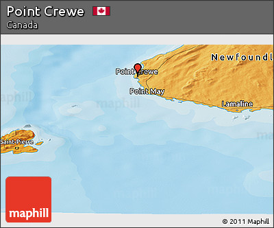 Political Panoramic Map of Point Crewe