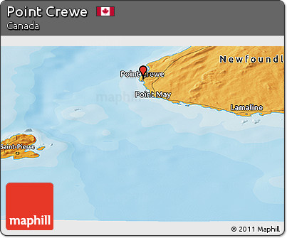 Political Panoramic Map of Point Crewe