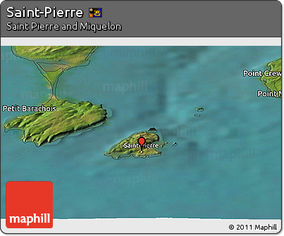 Satellite Panoramic Map of Saint-Pierre